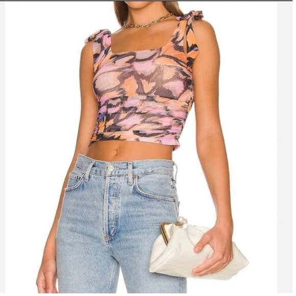 Free People Avenue Print Pink Top Combo - Picture 4 of 12